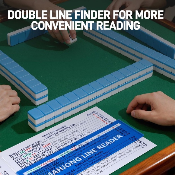 Set of 6 - 2 Mah Jongg Cards, 2 Line Readers, and 2 Card Holders - Picture 2 of 7